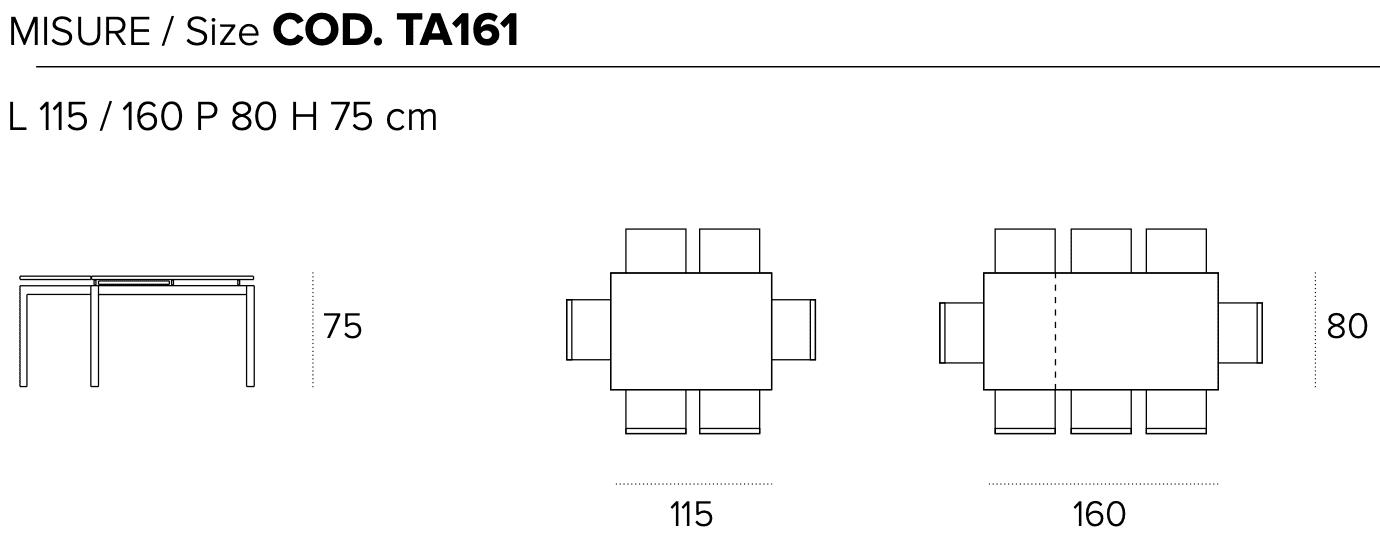 Размеры стола Target Point 115